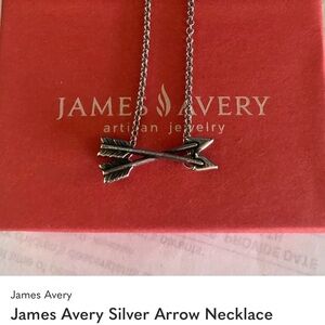 James Avery crossed path friendship Sterling Arrow Pendant Necklace